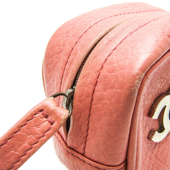 CHANEL Coco Mark Women's Leather Coin Purse/coin Case Pink - Picture 8 of 10